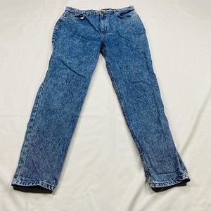 American Apparel Jeans Mens Size 34 X 32 High Waist Stone Wash Cotton Rugged